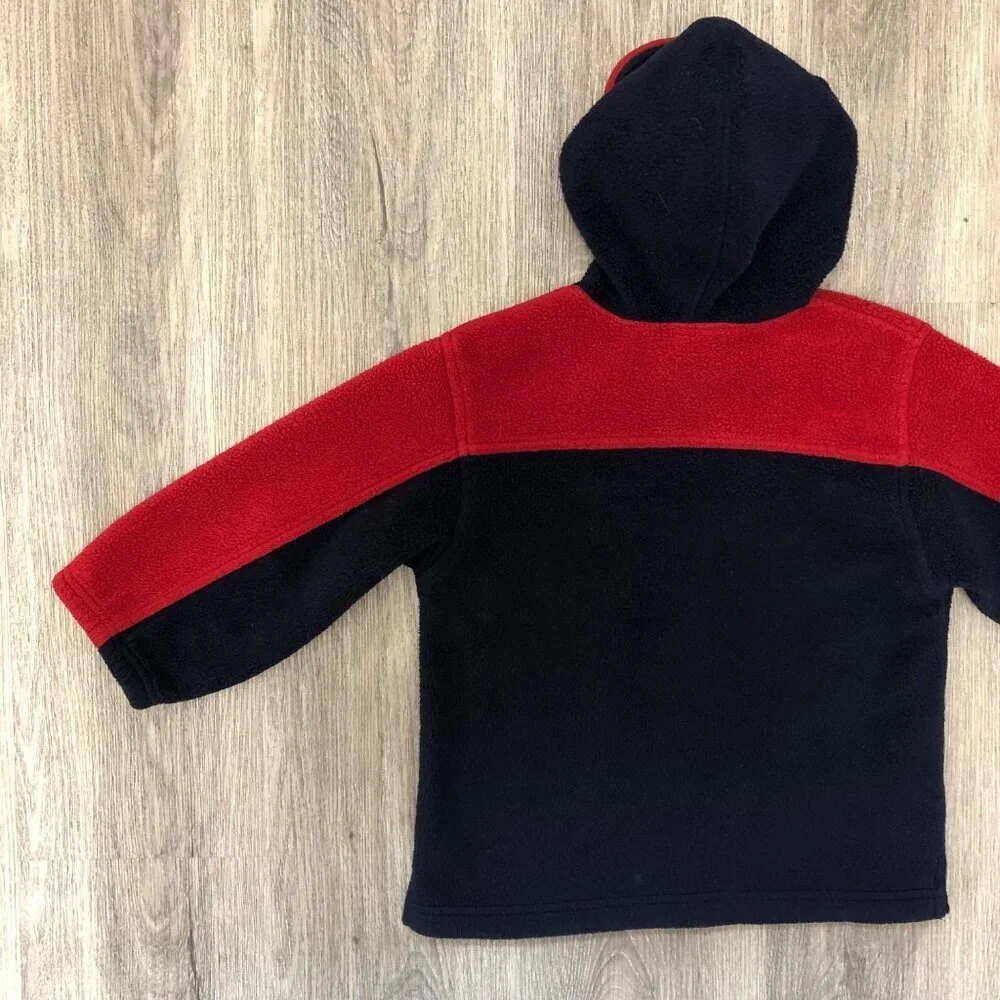 Vintage OshKosh B’Gosh Boy's Size 4T Fleece Hoodie Sweatshirt Varsity Sports